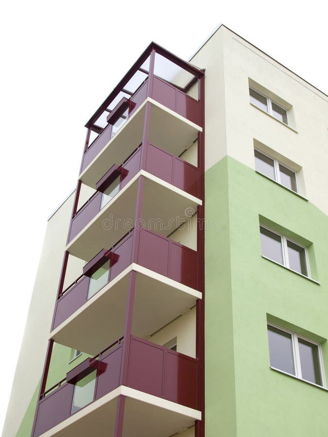 Apartments building with balcony, architecture. Apartments building with balcony, architecture