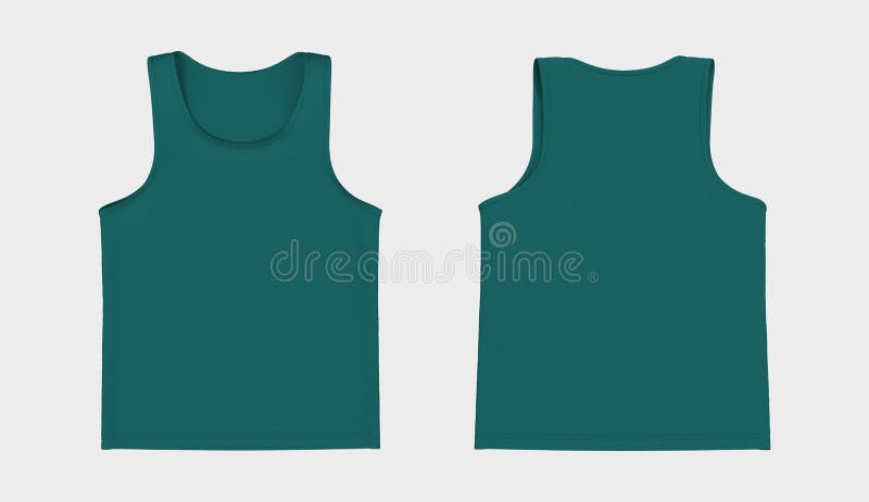 Flatlay Sleeveless T-shirt Mockup in Front and Back Views, Design ...