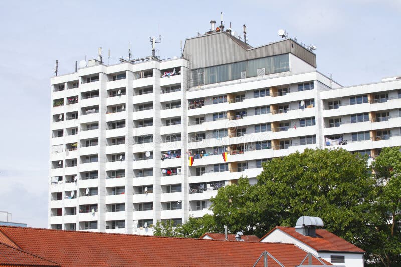 Flats stock image. Image of building, balconies, residential 76648235