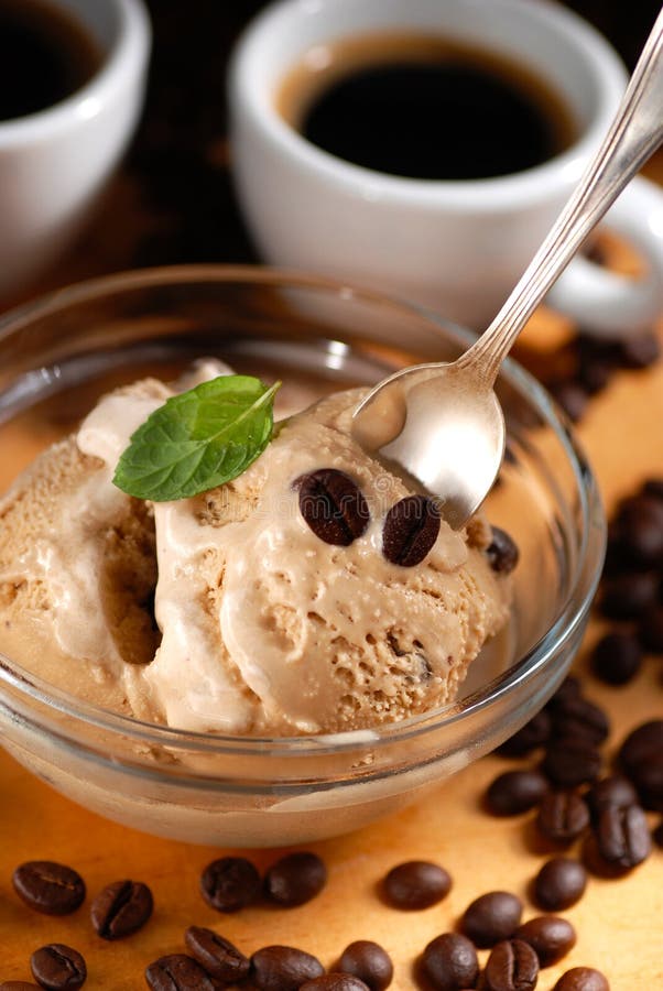 Flavored coffees ice cream stock photo. Image of tasty 34759800