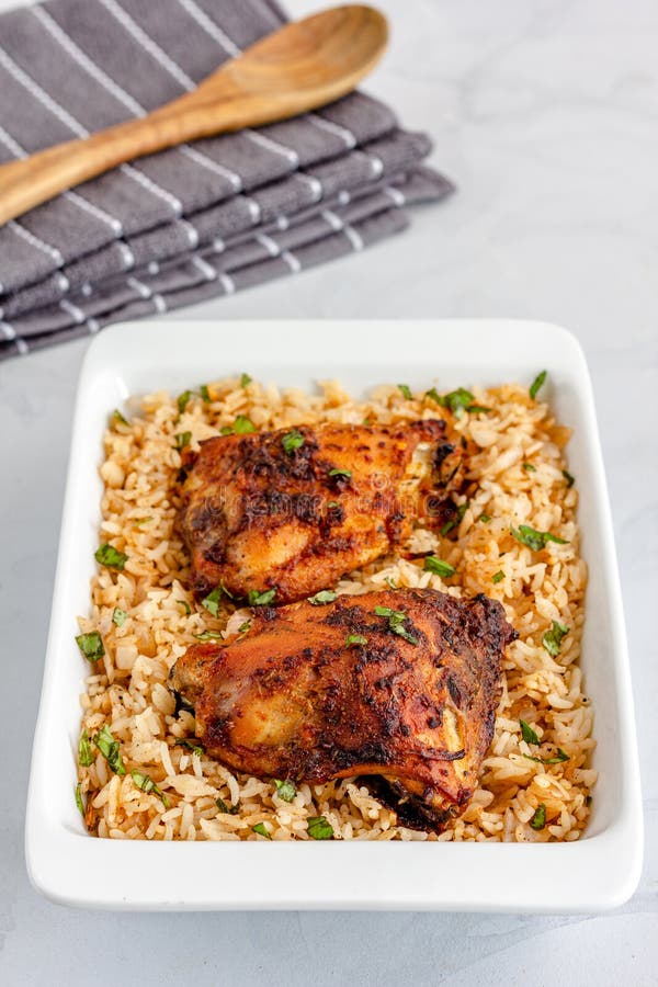 Flavorful Oven Baked Chicken and Rice, Baked Chicken Thighs and