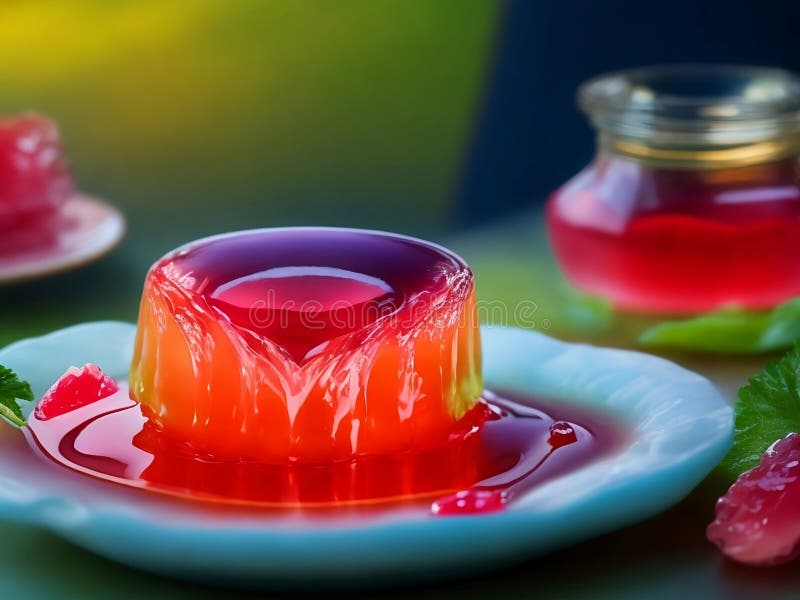 Gelatinous Delight Savor Peach Jelly on National Eat a Peach Day.AI