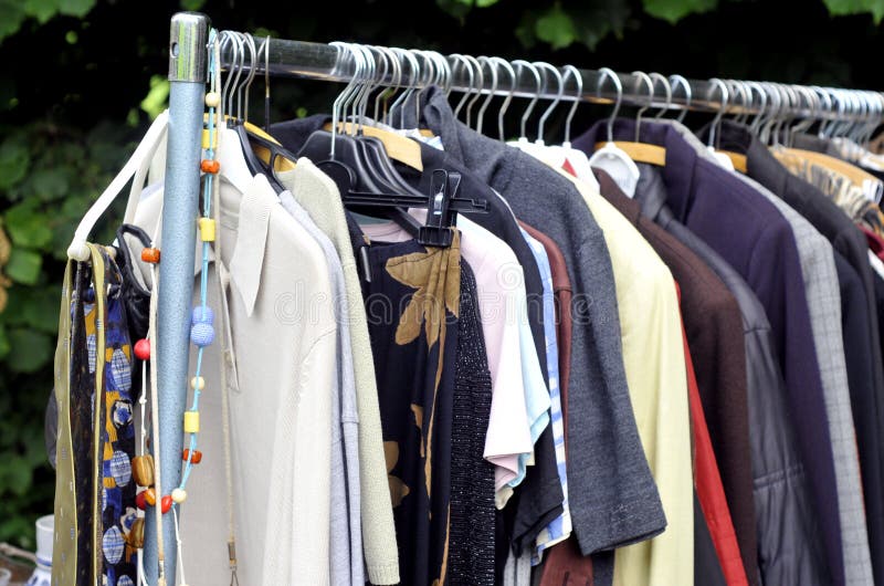 Flea market stock photo. Image of natural, price, rack 34572486