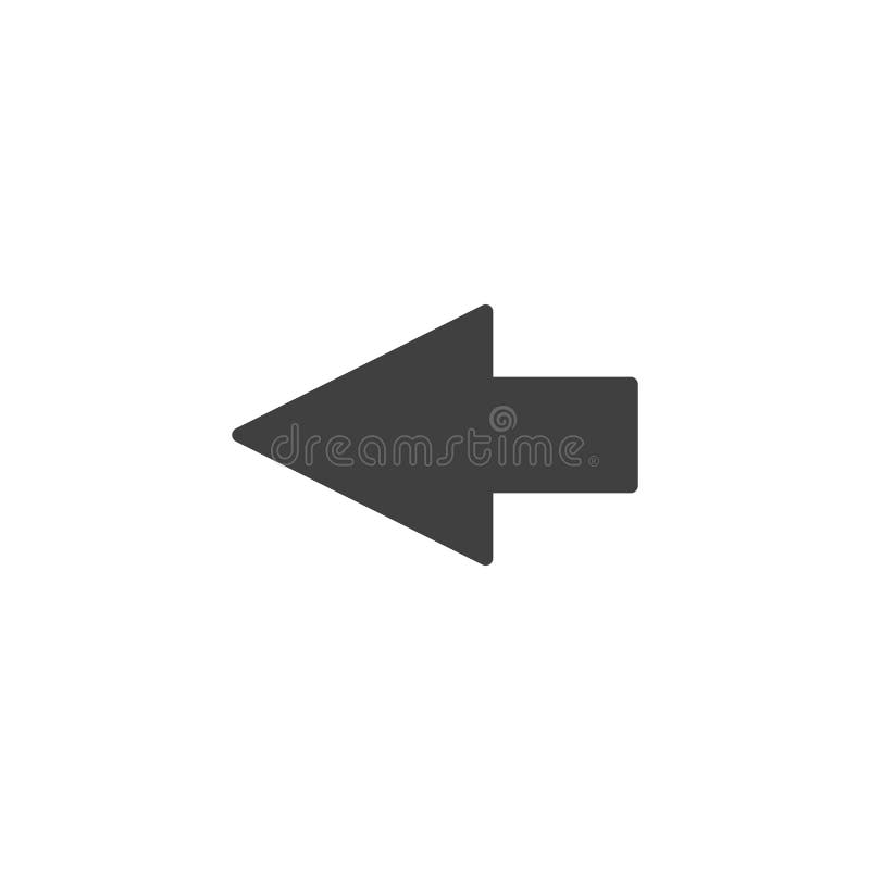 Flecha que apunta al icono del vector izquierdo libre illustration