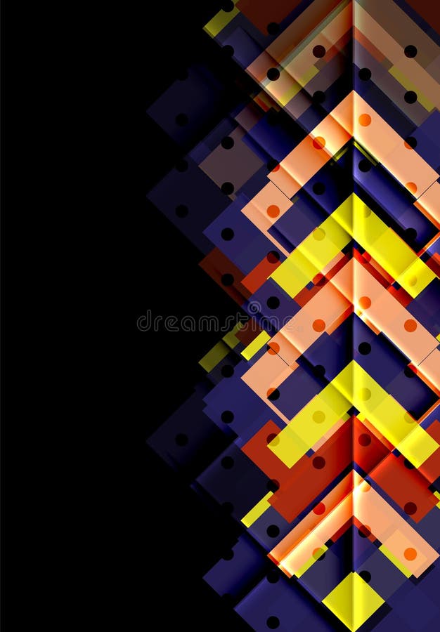 Flechas del color en fondo negro stock de ilustración Flechas del color en fondo negro stock de ilustración
