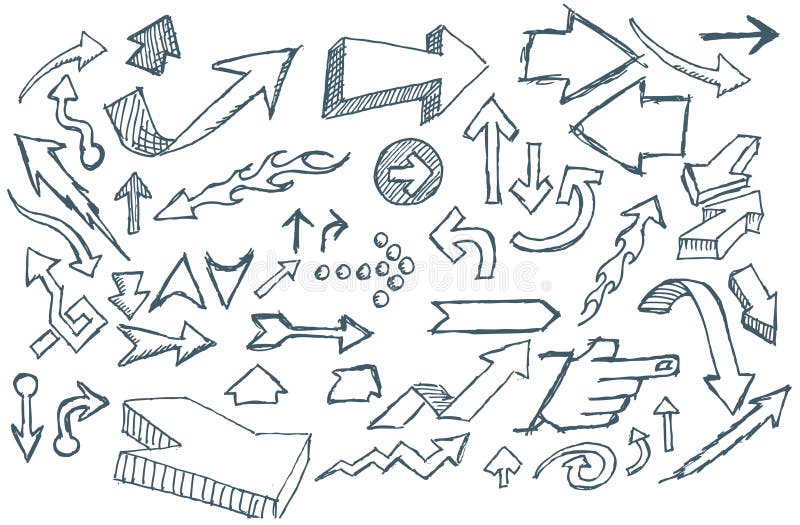 Flechas del Doodle libre illustration Flechas del Doodle libre illustration