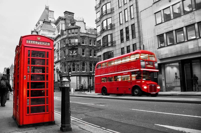 Flotta strade, londra, regno unito, selettivo colore.