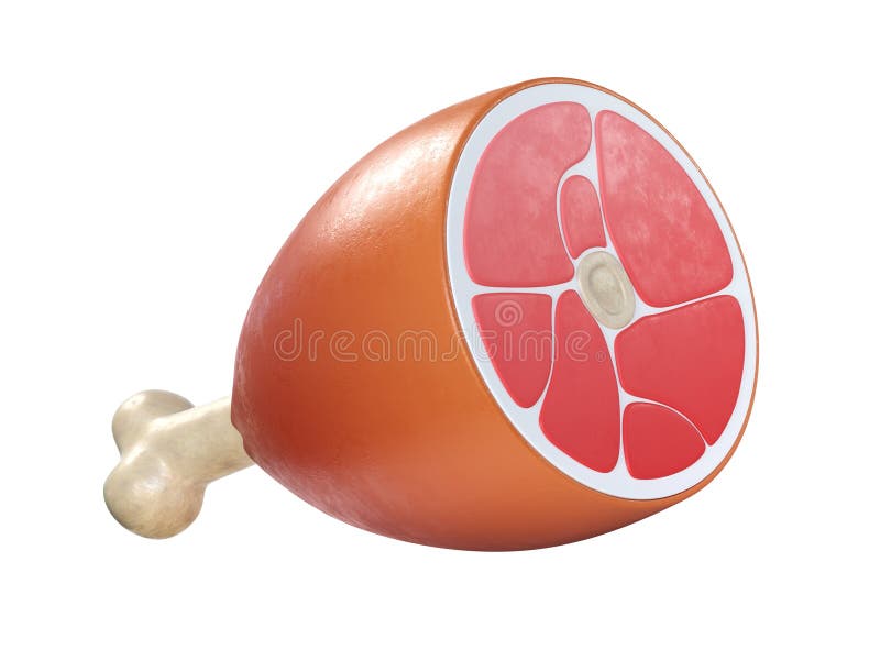 Fleisch mit der Ikonentrommelstock-Rindfleischsteakschaftes 3d des Knochens 3d Reproduktion stock abbildung