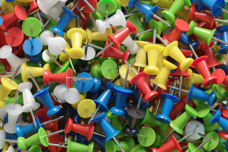 Flera olika färger på plaststift vektor illustrationer