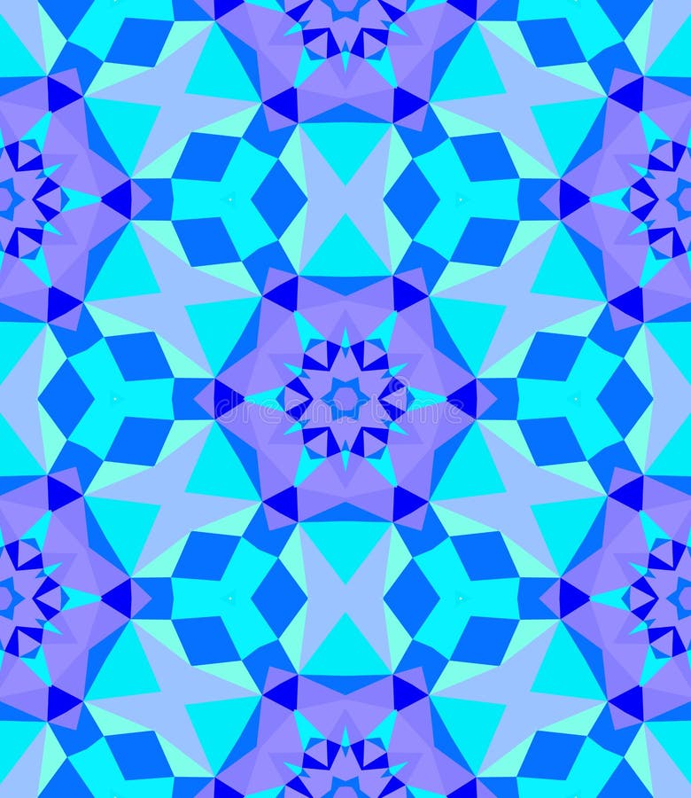 Flerfärgad geometrisk modell i ljusa blått. vektor illustrationer
