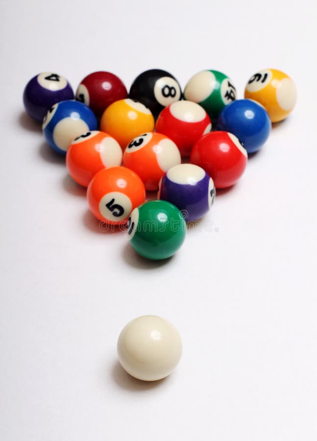 Flerfärgade kulor för snooker en royaltyfri foto Flerfärgade kulor för snooker en royaltyfri foto