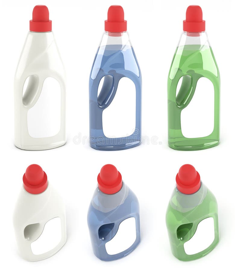 Flessen wasverzachter stock illustratie