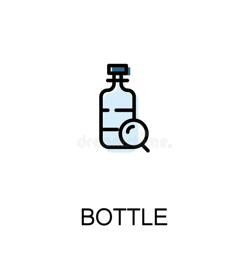 Flessen vlak pictogram vector illustratie Flessen vlak pictogram vector illustratie