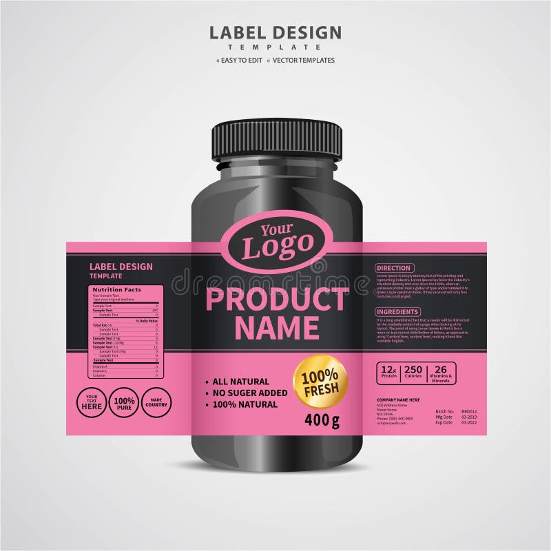 Flessenetiket, het ontwerp van het Pakketmalplaatje, Etiketontwerp, spot op het malplaatje van het ontwerpetiket