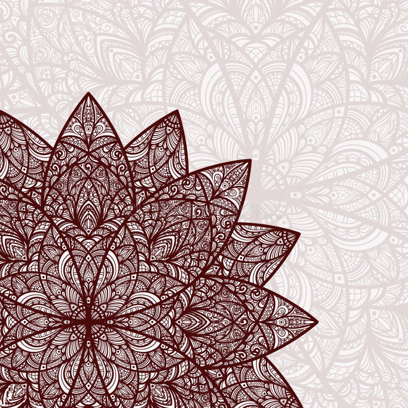 Fleur abstraite tirée par la main illustration stock Fleur abstraite tirée par la main illustration stock