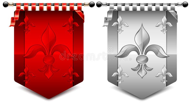 Fleur de lis symbol, silhouette - heraldic symbol. Vector Illustration.  Medieval sign. 8239534 Vector Art at Vecteezy
