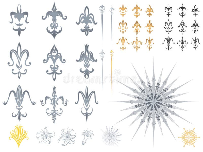 Fleur De Lis Designs Stock Vector Illustration Of Heraldry 1044 Fleur De Lis Designs Stock Vector Illustration Of Heraldry 1044