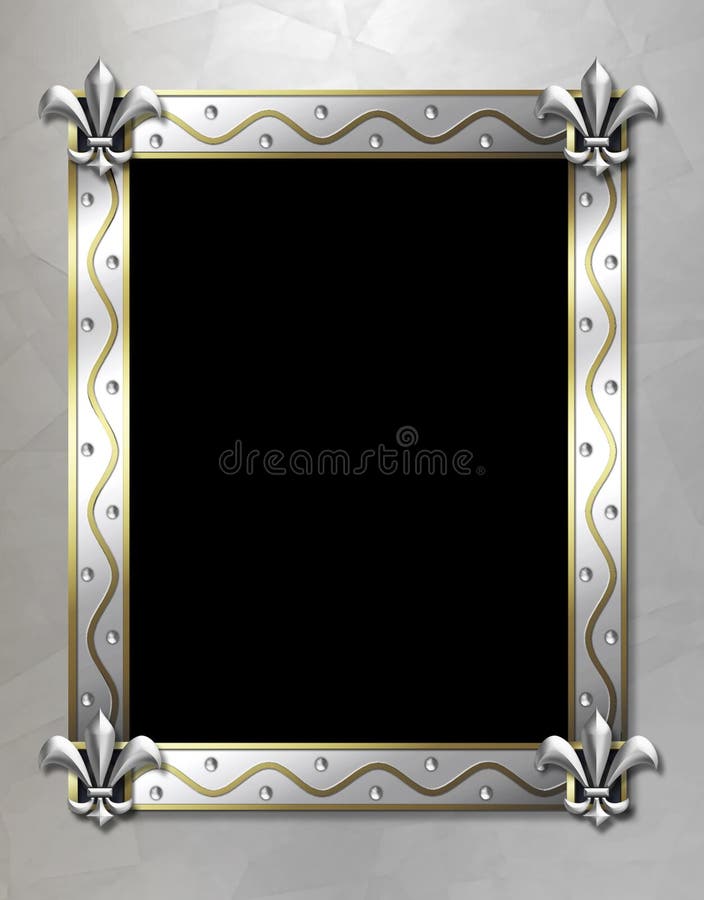 Fleur de lis frame stock illustration. Illustration of detail - 4072392