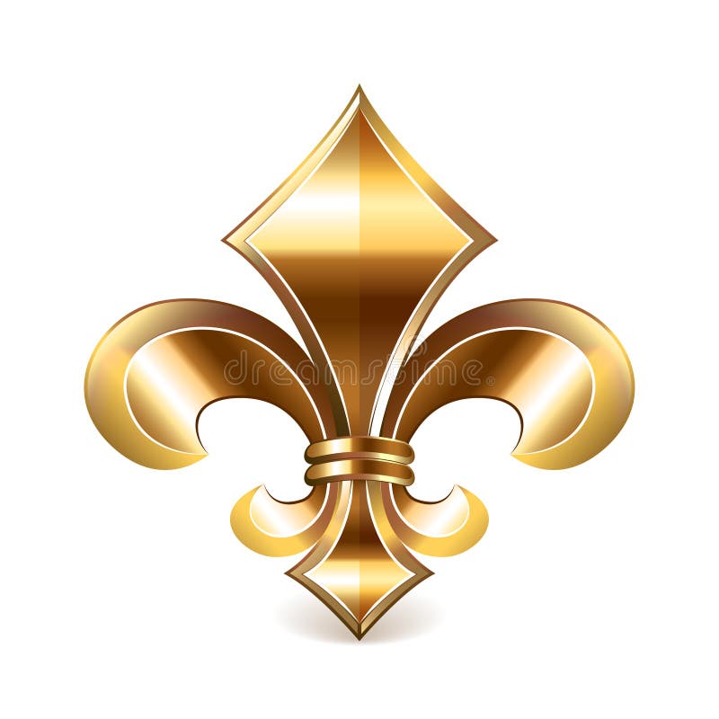 Fleur De Lis Gold on White Vector Stock Vector - Illustration of gothic,  icon: 67425035