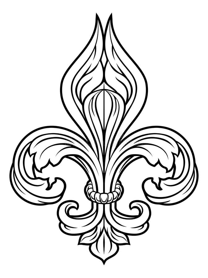 Fleur-de-lis vector stock vector. Illustration of arms - 7447045