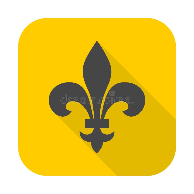 Fleur de Lis Icon vektor abbildung. Illustration von icon - 103620327