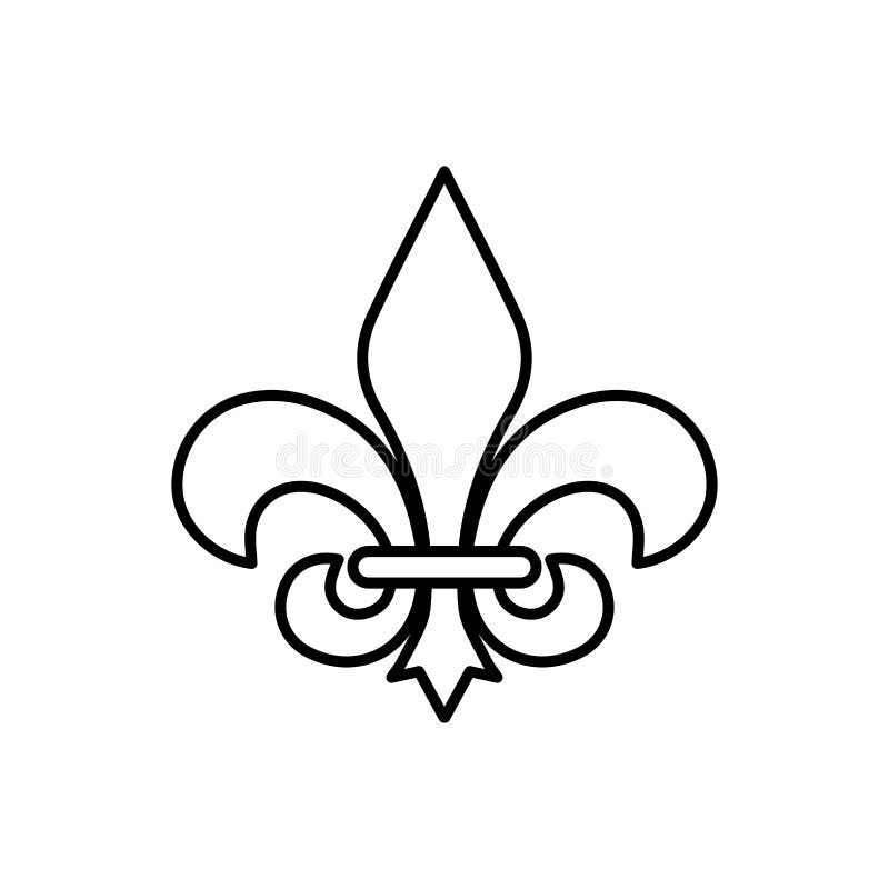 Fleur De Lis Icon Flat Vector Template Design Trendy Stock Vector ...