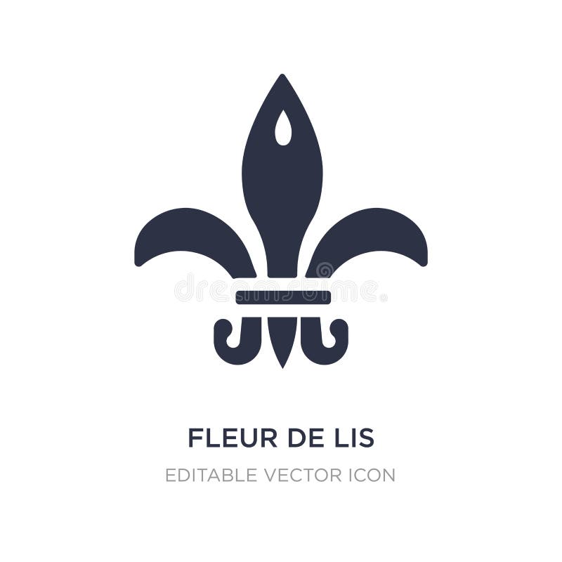 Fleur De Lis Simple Elegant Black Silhouette Logo Stock Vector ...