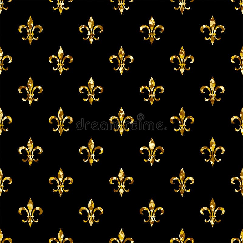 Fleur De Lis Seamless Pattern Ols Style Template Floral Classic Texture Fleur De Lis Royal Lily Retro Background Design Vintag Stock Vector Illustration Of Golden Antique 84751959