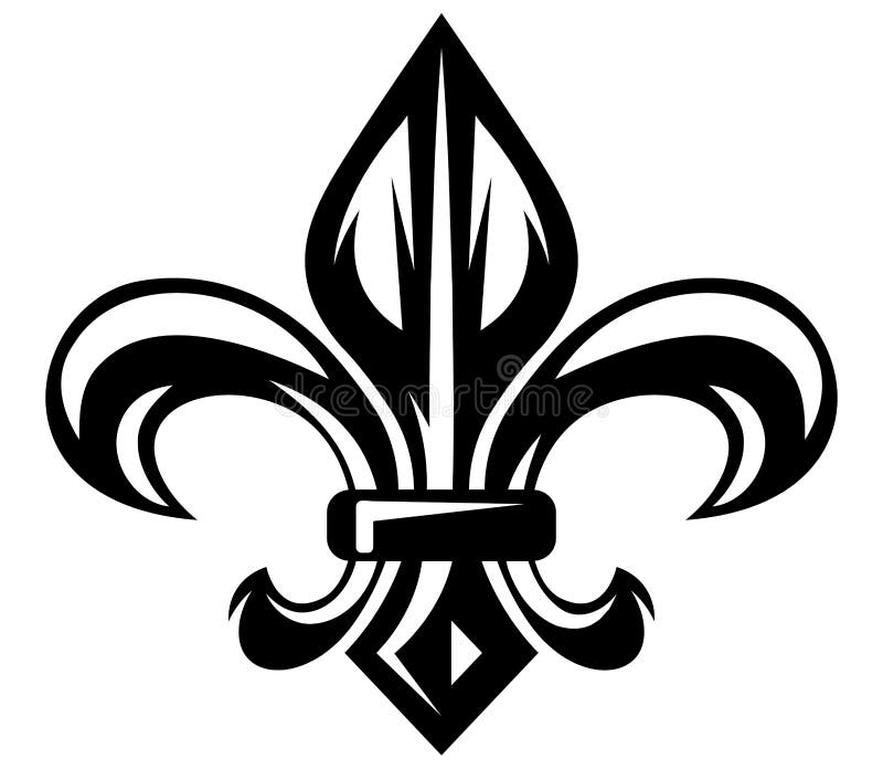 Fleur de Lis Symbol Vintage Ilustracja monochromatyczna ilustracja wektor