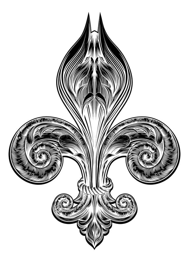 Fleur de Lis Brooch Vintage Clip Art - Old Design Shop Blog