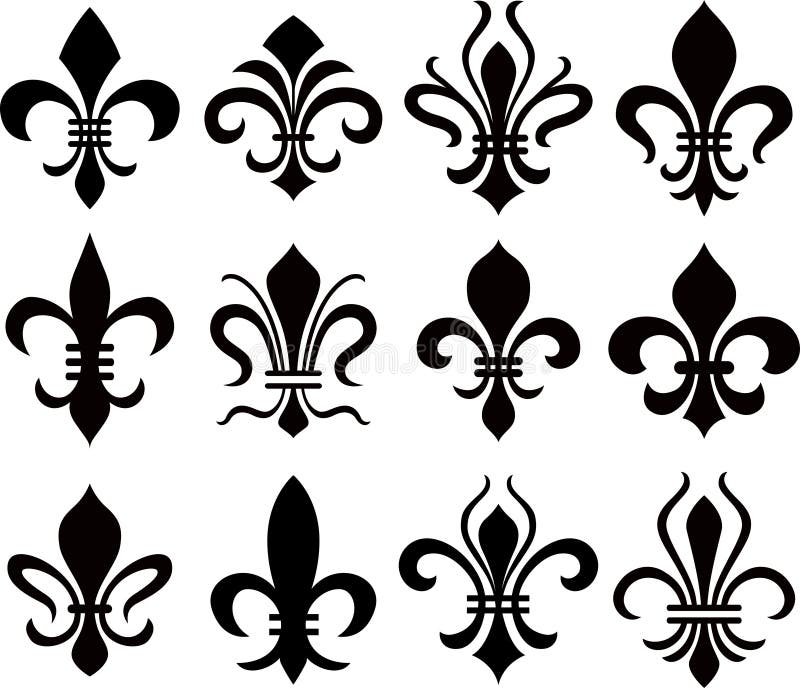 Fleur de lys symbol stock vector. Illustration of black - 56007270