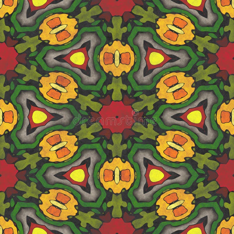 Fleuri sans couture de la géométrie en cristal de fond Illustration de Digital 2D créée sans image de référence illustration de vecteur