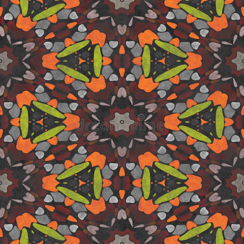 Fleuri sans couture de la géométrie en cristal de fond Illustration de Digital 2D créée sans image de référence illustration libre de droits