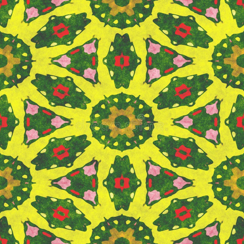 Fleuri sans couture de la géométrie en cristal de fond Illustration de Digital 2D créée sans image de référence illustration stock