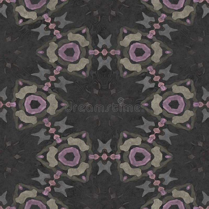 Fleuri sans couture de la géométrie en cristal de fond Illustration de Digital 2D créée sans image de référence illustration stock