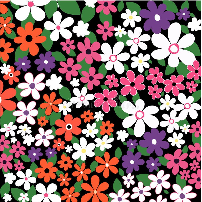 Fleurs chaotiques illustration libre de droits