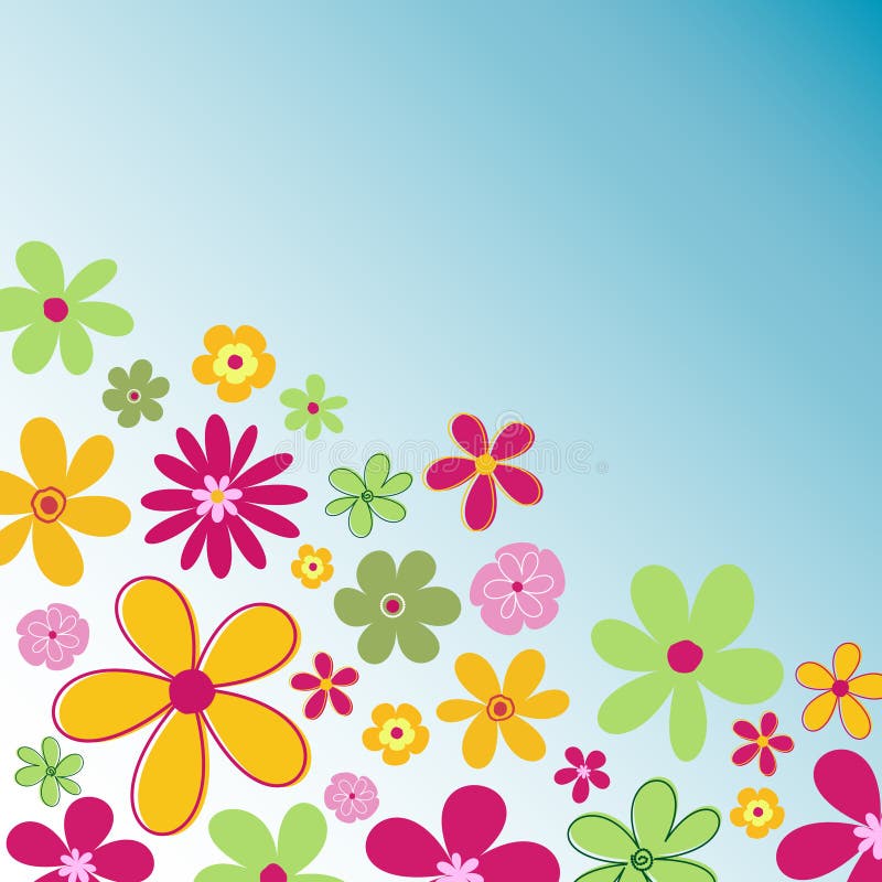 Fleurs d'été illustration de vecteur