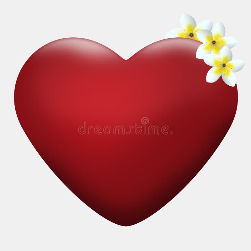 Fleurs de largeur de coeur illustration stock Fleurs de largeur de coeur illustration stock