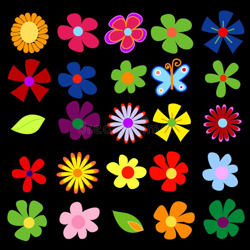 Fleurs de source illustration libre de droits Fleurs de source illustration libre de droits