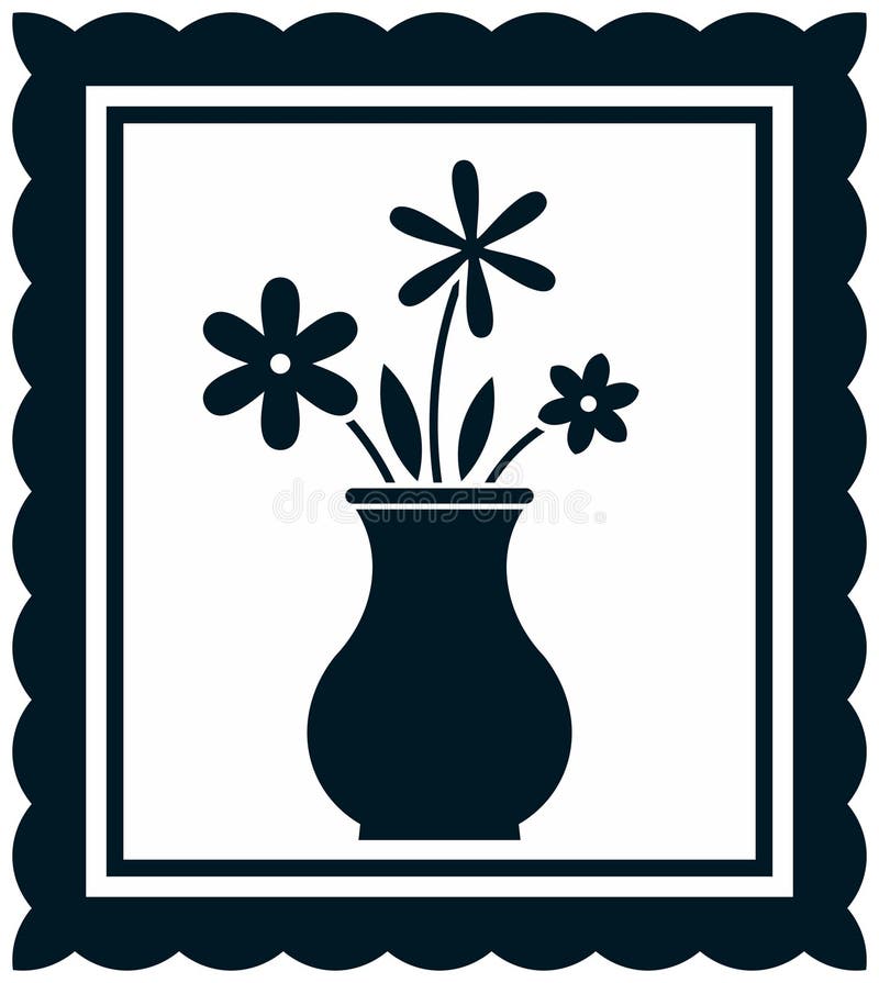 Fleurs de vecteur dans l'illustration de vase illustration libre de droits Fleurs de vecteur dans l'illustration de vase illustration libre de droits