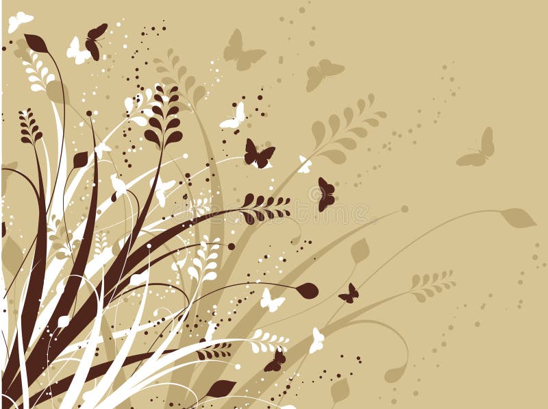 Fleurs et guindineaux illustration de vecteur