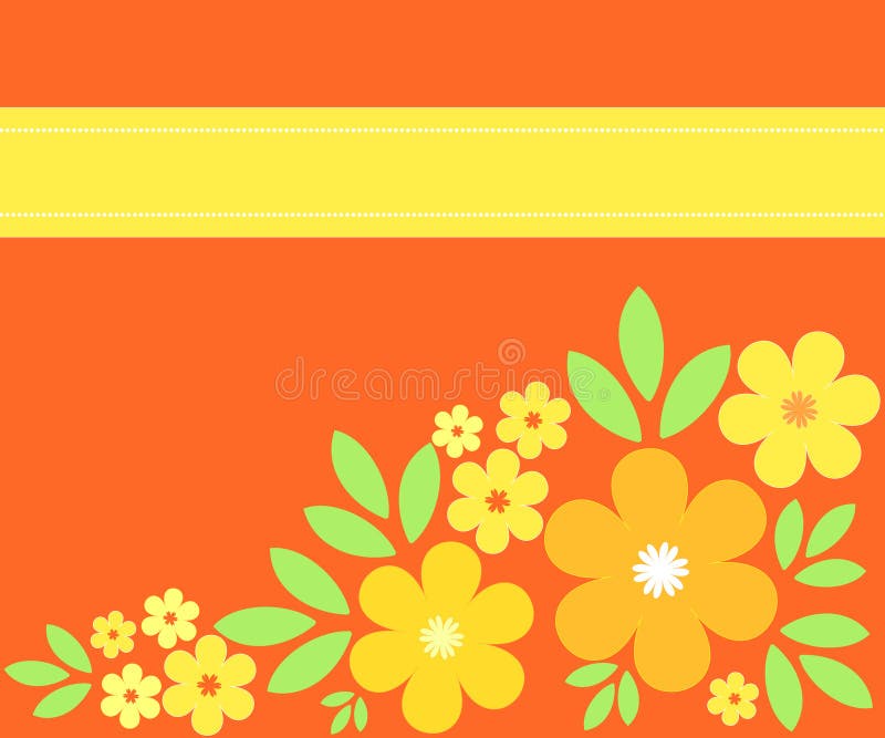 Fleurs oranges illustration de vecteur