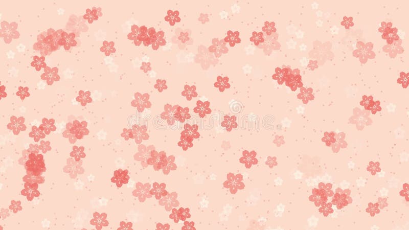 Fleurs sakura abstraites sur fond pêche pâle illustration de vecteur