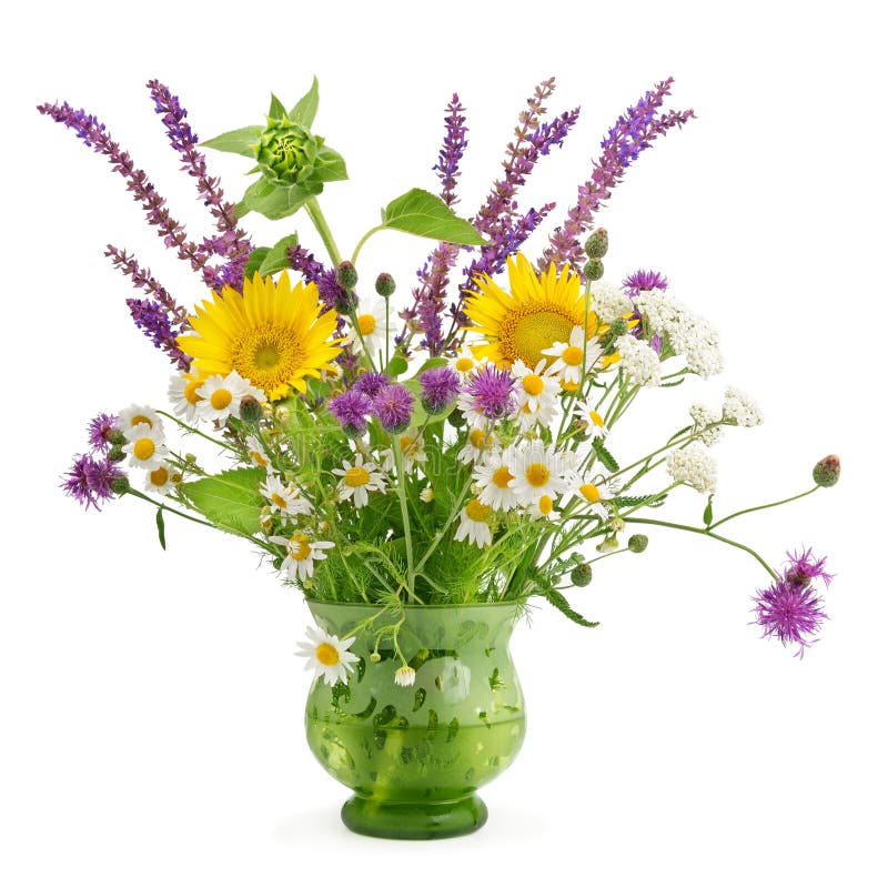 Fleurs sauvages dans un vase