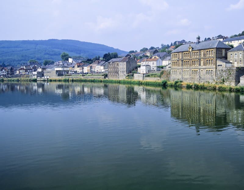 River meuse montherme ardennes champagnes-ardennes france europe. River meuse montherme ardennes champagnes-ardennes france europe