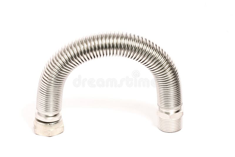 Flexible inox tube for industry and home use for gas air water supply. Flexible inox tube for industry and home use for gas air water supply