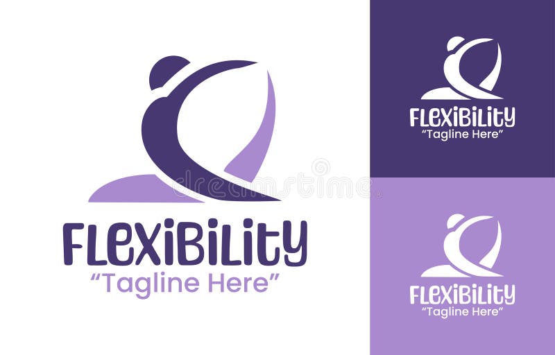 Flexibilidade Logotipo Movimento Fluido Identidade ilustração royalty free