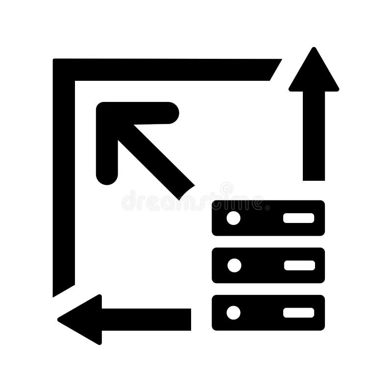 Flexibility, scalability icon. Black vector graphics stock illustration