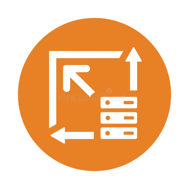 Flexibility, scalability icon. Orange color vector EPS vector illustration