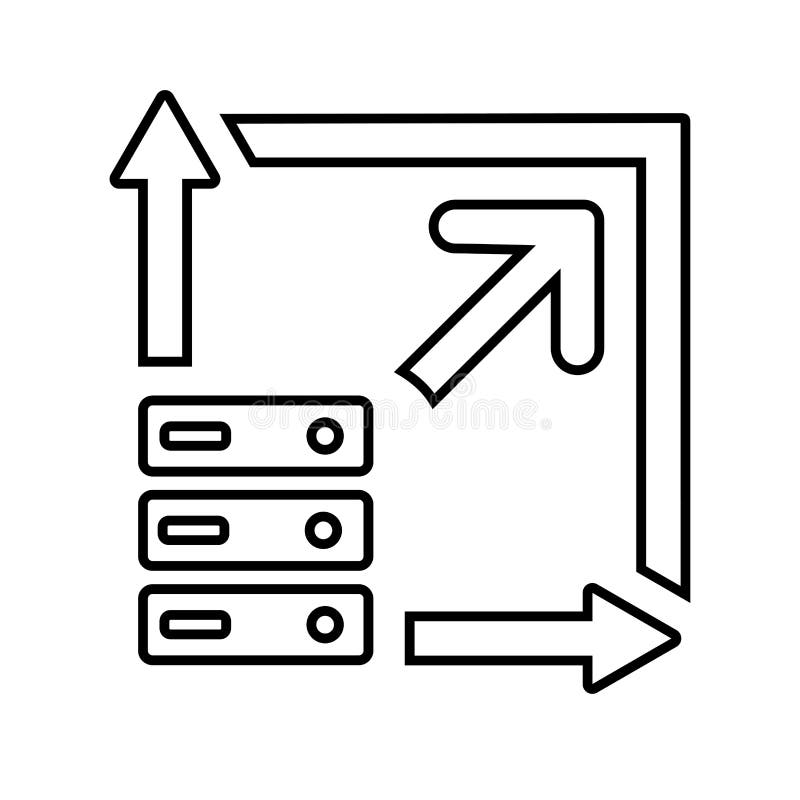 Flexibility, scalability line icon. Outline vector stock illustration